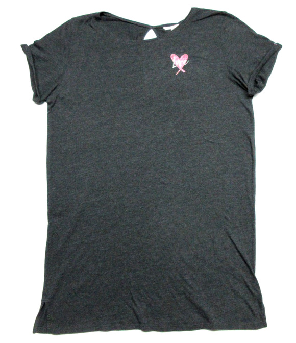 Victoria's Secret Other - VICTORIAS SECRET Womens Medium Love Heart Keyhole Gray Lounge Sleep Shirt Tunic